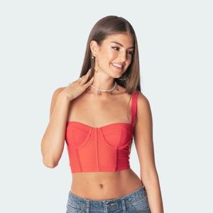 Edikted “Teagen Mesh Corset Top”